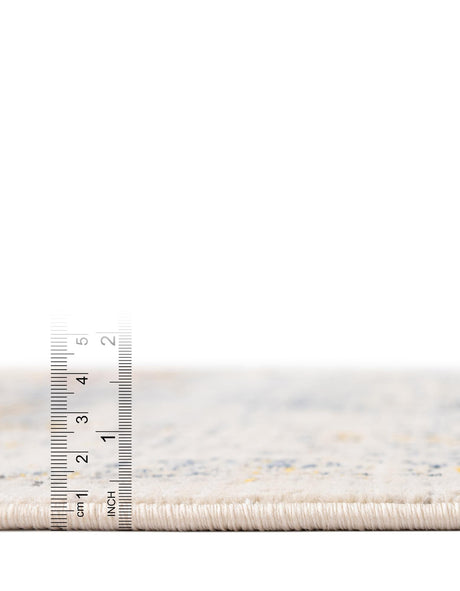 Gray 5' 1 x 5' 1 Budapest Round Area Rug 70% Polypropylene & 30% Polyester With Cotton Backing Traditional Classical Room Carpet for Sale at Rug Engine