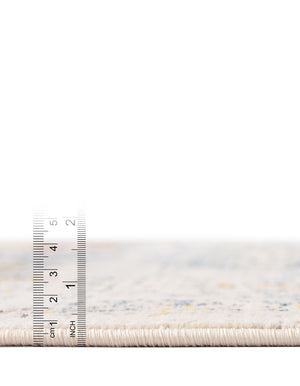 Gray 3' 7 x 3' 7 Budapest Round Area Rug 70% Polypropylene & 30% Polyester With Cotton Backing Traditional Classical Room Carpet for Sale at Rug Engine