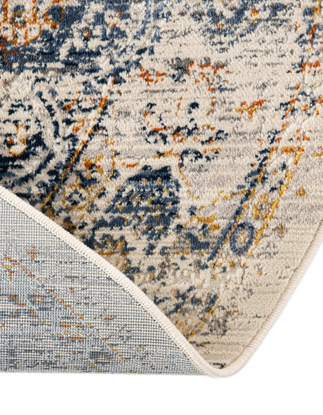 Gray 5' 1 x 5' 1 Budapest Round Area Rug 70% Polypropylene & 30% Polyester With Cotton Backing Traditional Classical Room Carpet for Sale at Rug Engine