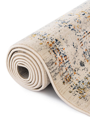 Gray 5' 1 x 5' 1 Budapest Round Area Rug 70% Polypropylene & 30% Polyester With Cotton Backing Traditional Classical Room Carpet for Sale at Rug Engine