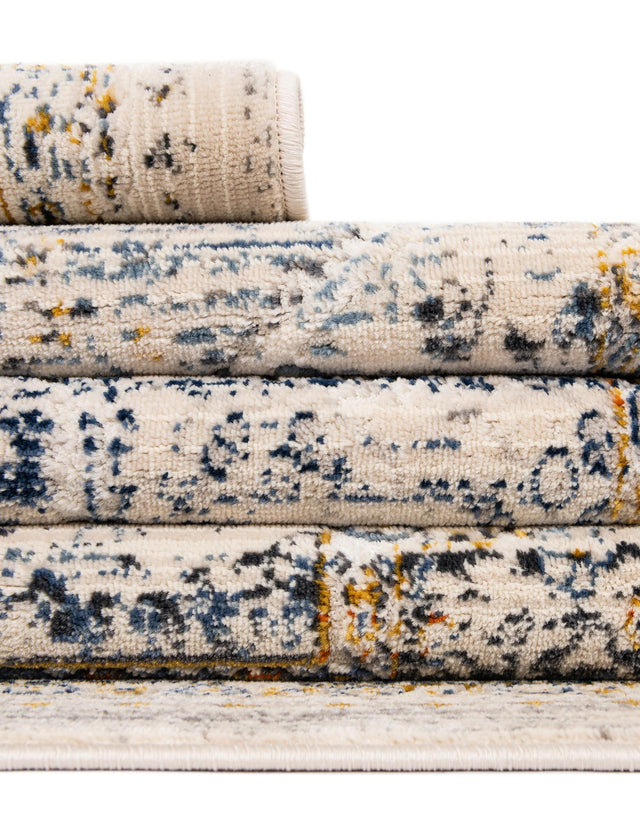Gray 5' 1 x 5' 1 Budapest Round Area Rug 70% Polypropylene & 30% Polyester With Cotton Backing Traditional Classical Room Carpet for Sale at Rug Engine