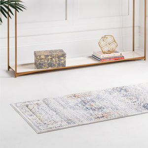 Gray 2' x 5' 11 Budapest Runner Area Rug 70% Polypropylene & 30% Polyester With Cotton Backing Traditional Classical Room Carpet for Sale at Rug Engine