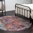 Red 5' 1 x 5' 1 Budapest Round Area Rug 70% Polypropylene & 30% Polyester With Cotton Backing Traditional Classical Room Carpet for Sale at Rug Engine