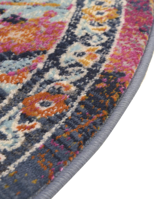 Red 5' 1 x 5' 1 Budapest Round Area Rug 70% Polypropylene & 30% Polyester With Cotton Backing Traditional Classical Room Carpet for Sale at Rug Engine