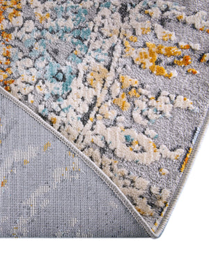 Gray 3' 7 x 3' 7 Budapest Round Area Rug 70% Polypropylene & 30% Polyester With Cotton Backing Traditional Classical Room Carpet for Sale at Rug Engine