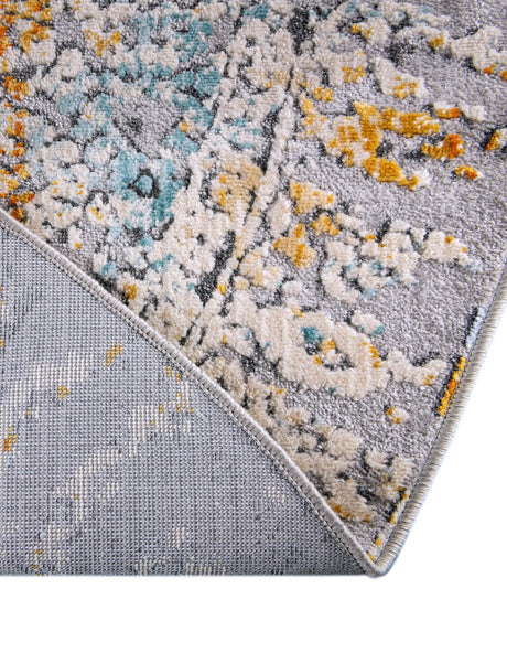 Gray 5' 1 x 5' 1 Budapest Round Area Rug 70% Polypropylene & 30% Polyester With Cotton Backing Traditional Classical Room Carpet for Sale at Rug Engine