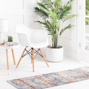 Gray 2' x 5' 11 Budapest Runner Area Rug 70% Polypropylene & 30% Polyester With Cotton Backing Traditional Classical Room Carpet for Sale at Rug Engine