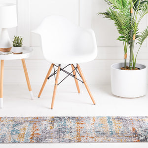 Gray 2' x 5' 11 Budapest Runner Area Rug 70% Polypropylene & 30% Polyester With Cotton Backing Traditional Classical Room Carpet for Sale at Rug Engine