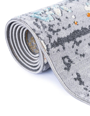 Gray 2' 7 x 9' 10 Budapest Runner Area Rug 70% Polypropylene & 30% Polyester With Cotton Backing Traditional Classical Room Carpet for Sale at Rug Engine