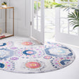 Multicolor 3' 7 x 3' 7 Budapest Round Area Rug 70% Polypropylene & 30% Polyester With Cotton Backing Traditional Classical Room Carpet for Sale at Rug Engine