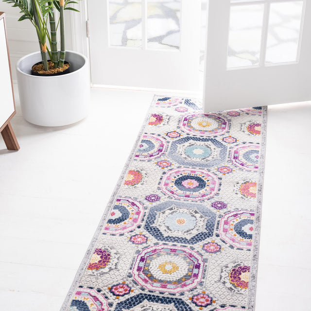 Multicolor 2' 7 x 9' 10 Budapest Runner Area Rug 70% Polypropylene & 30% Polyester With Cotton Backing Traditional Classical Room Carpet for Sale at Rug Engine