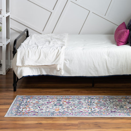 Ivory 2' 2 x 8' Budapest Runner Area Rug 70% Polypropylene & 30% Polyester With Cotton Backing Traditional Classical Room Carpet for Sale at Rug Engine