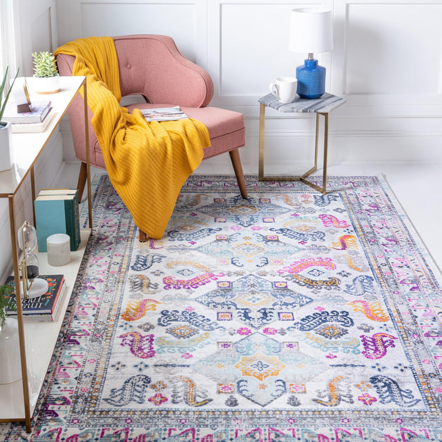 Multicolor 5' 1 x 7' 10 Budapest Rectangle Area Rug 70% Polypropylene & 30% Polyester With Cotton Backing Traditional Classical Room Carpet for Sale at Rug Engine