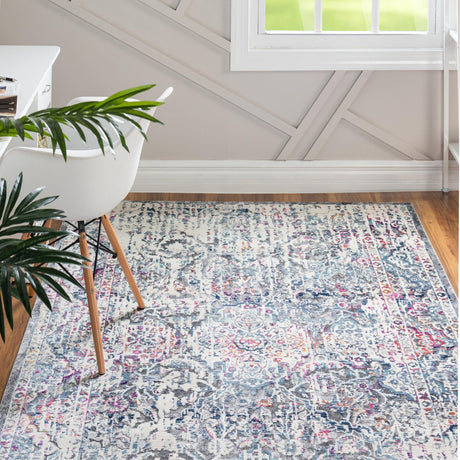 Gray 5' 1 x 7' 10 Budapest Rectangle Area Rug 70% Polypropylene & 30% Polyester With Cotton Backing Traditional Classical Room Carpet for Sale at Rug Engine
