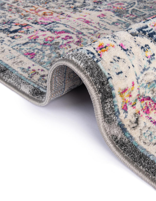 Gray 9' x 12' Budapest Rectangle Area Rug 70% Polypropylene & 30% Polyester With Cotton Backing Traditional Classical Room Carpet for Sale at Rug Engine