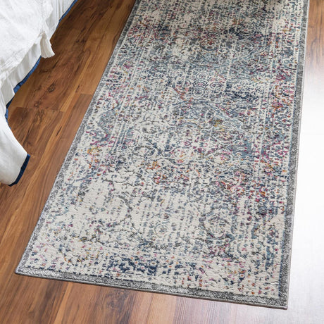 Gray 2' x 5' 11 Budapest Runner Area Rug 70% Polypropylene & 30% Polyester With Cotton Backing Traditional Classical Room Carpet for Sale at Rug Engine