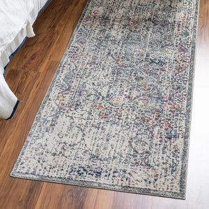 Gray 2' 7 x 9' 10 Budapest Runner Area Rug 70% Polypropylene & 30% Polyester With Cotton Backing Traditional Classical Room Carpet for Sale at Rug Engine
