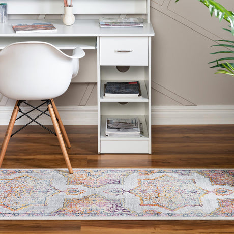 Ivory 2' 2 x 8' Budapest Runner Area Rug 70% Polypropylene & 30% Polyester With Cotton Backing Traditional Classical Room Carpet for Sale at Rug Engine