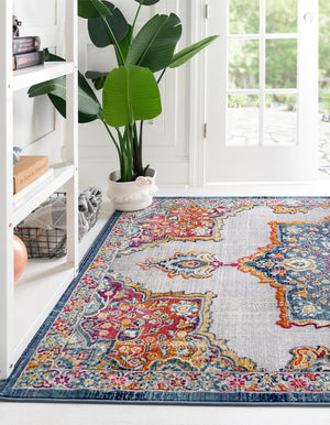 Blue 5' 1 x 7' 10 Budapest Rectangle Area Rug 70% Polypropylene & 30% Polyester With Cotton Backing Traditional Classical Room Carpet for Sale at Rug Engine