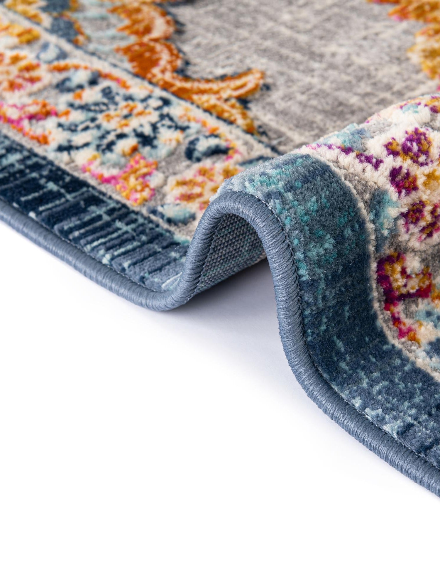 Blue 8' x 9' 10 Budapest Rectangle Area Rug 70% Polypropylene & 30% Polyester With Cotton Backing Traditional Classical Room Carpet for Sale at Rug Engine