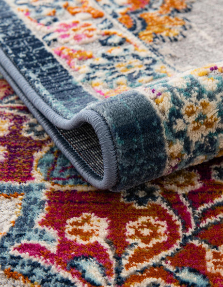 Blue 2' x 5' 11 Budapest Runner Area Rug 70% Polypropylene & 30% Polyester With Cotton Backing Traditional Classical Room Carpet for Sale at Rug Engine