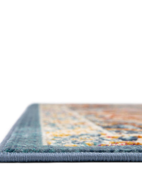 Blue 2' x 5' 11 Budapest Runner Area Rug 70% Polypropylene & 30% Polyester With Cotton Backing Traditional Classical Room Carpet for Sale at Rug Engine