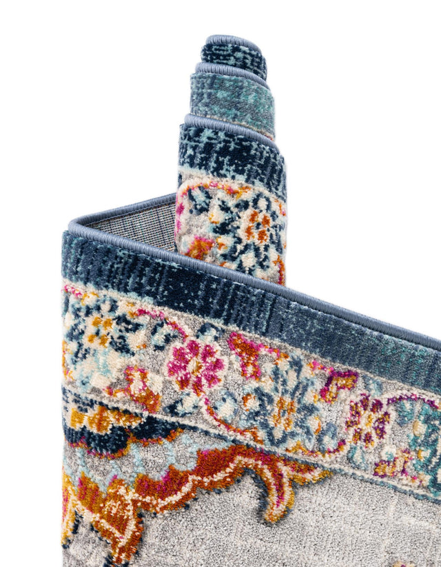 Blue 2' 7 x 9' 10 Budapest Runner Area Rug 70% Polypropylene & 30% Polyester With Cotton Backing Traditional Classical Room Carpet for Sale at Rug Engine