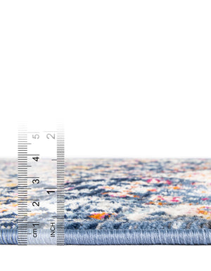 Blue 5' 1 x 5' 1 Budapest Round Area Rug 70% Polypropylene & 30% Polyester With Cotton Backing Traditional Classical Room Carpet for Sale at Rug Engine