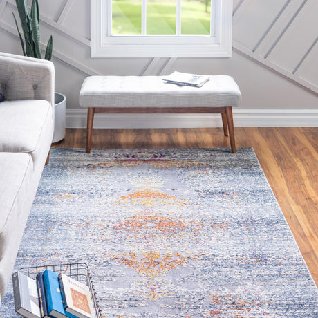 Gray 4' 1 x 5' 9 Budapest Rectangle Area Rug 70% Polypropylene & 30% Polyester With Cotton Backing Traditional Classical Room Carpet for Sale at Rug Engine