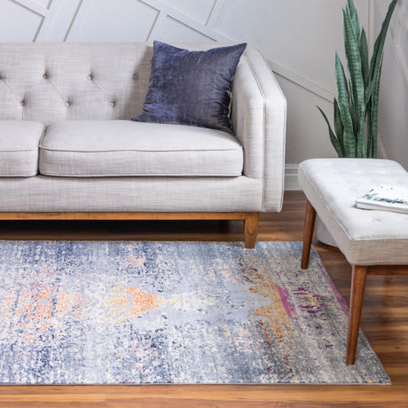 Gray 4' 1 x 5' 9 Budapest Rectangle Area Rug 70% Polypropylene & 30% Polyester With Cotton Backing Traditional Classical Room Carpet for Sale at Rug Engine