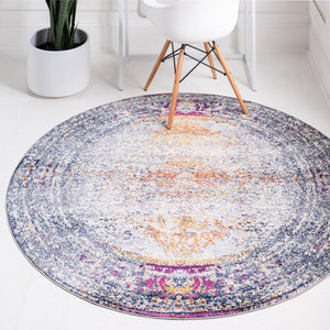 Gray 5' 1 x 5' 1 Budapest Round Rug