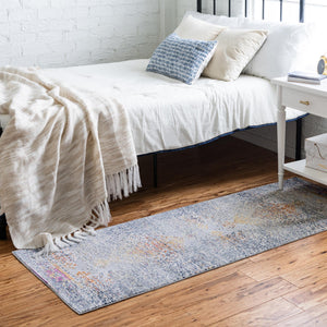 Gray 2' x 5' 9 Budapest Runner Area Rug 70% Polypropylene & 30% Polyester With Cotton Backing Traditional Classical Room Carpet for Sale at Rug Engine