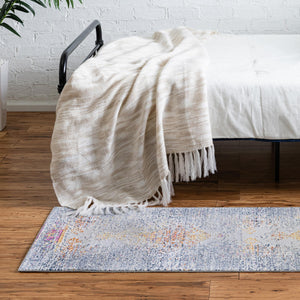 Gray 2' 7 x 9' 6 Budapest Runner Area Rug 70% Polypropylene & 30% Polyester With Cotton Backing Traditional Classical Room Carpet for Sale at Rug Engine