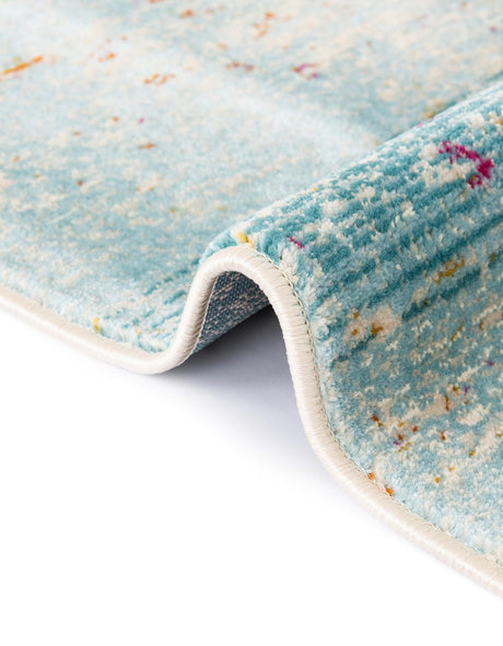 Blue 3' 7 x 3' 7 Budapest Round Area Rug 70% Polypropylene & 30% Polyester With Cotton Backing Traditional Classical Room Carpet for Sale at Rug Engine