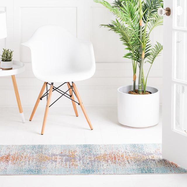 Blue 2' 7 x 9' 10 Budapest Runner Area Rug 70% Polypropylene & 30% Polyester With Cotton Backing Traditional Classical Room Carpet for Sale at Rug Engine