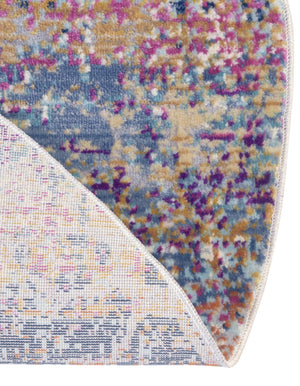 Multicolor 3' 7 x 3' 7 Budapest Round Area Rug 70% Polypropylene & 30% Polyester With Cotton Backing Traditional Classical Room Carpet for Sale at Rug Engine