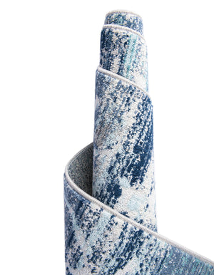 Blue 3' 7 x 3' 7 Budapest Round Area Rug 70% Polypropylene & 30% Polyester With Cotton Backing Traditional Classical Room Carpet for Sale at Rug Engine