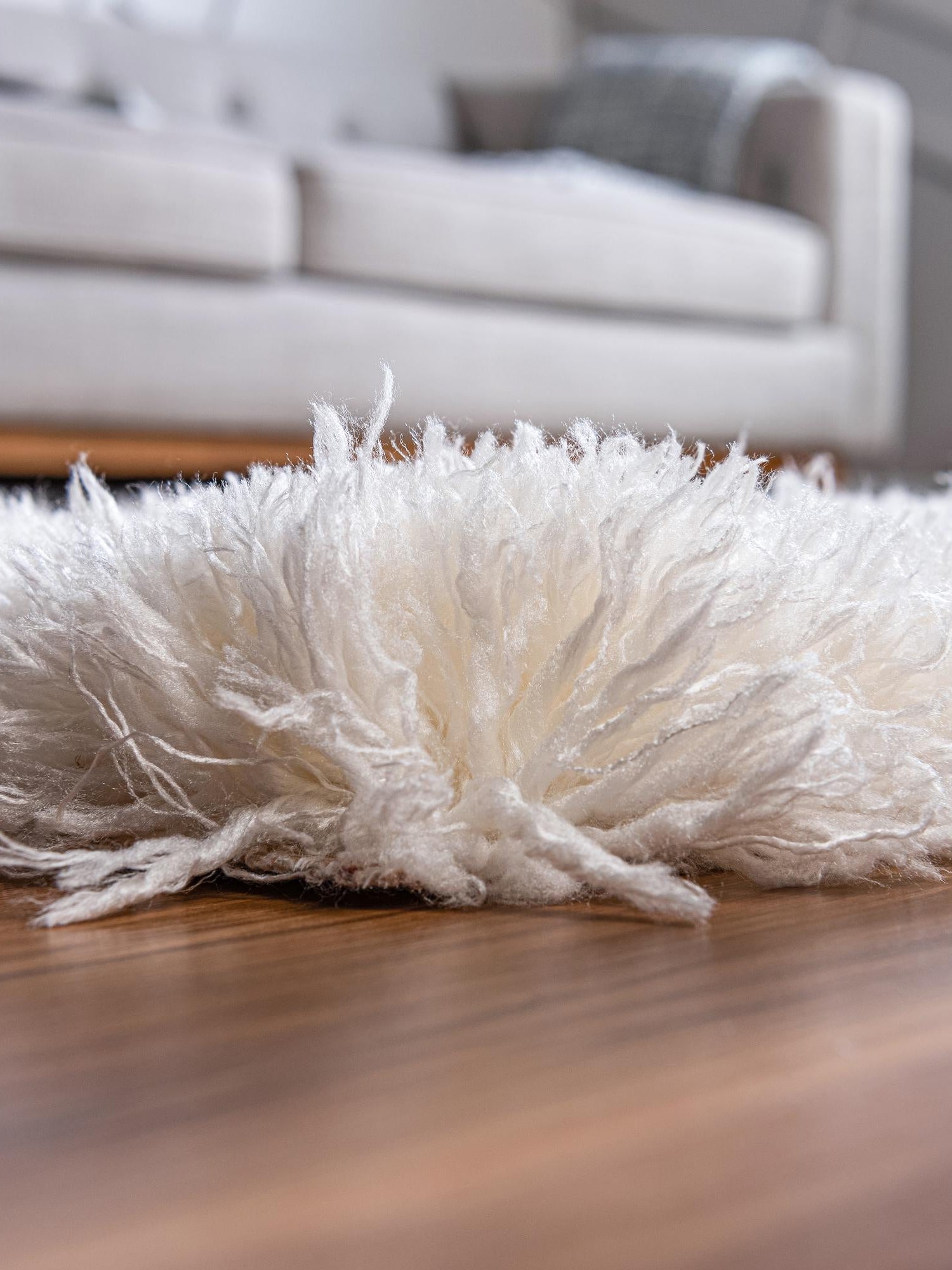 Pearl 4' 1 x 6' 1 Infinity Shag Rectangle Area Rug Thick Soft Touch Fluffy & Plush Shaggy Pile 100% Polypropylene With Jute Backing Solid Color Minimalist Carpet for Sale at Rug Engine