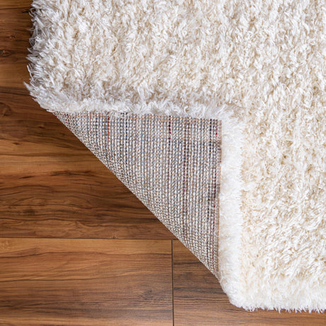 Pearl 9' x 12' Infinity Shag Rectangle Area Rug Thick Soft Touch Fluffy & Plush Shaggy Pile 100% Polypropylene With Jute Backing Solid Color Minimalist Carpet for Sale at Rug Engine