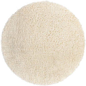 Pearl 8' x 8' Infinity Shag Round Area Rug Thick Soft Touch Fluffy & Plush Shaggy Pile 100% Polypropylene With Jute Backing Solid Color Minimalist Carpet for Sale at Rug Engine