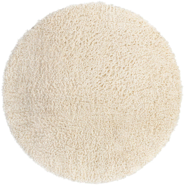 Pearl 8' x 8' Infinity Shag Round Area Rug Thick Soft Touch Fluffy & Plush Shaggy Pile 100% Polypropylene With Jute Backing Solid Color Minimalist Carpet for Sale at Rug Engine