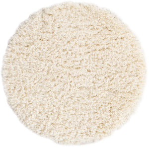 Pearl 3' 3 x 3' 3 Infinity Shag Round Area Rug Thick Soft Touch Fluffy & Plush Shaggy Pile 100% Polypropylene With Jute Backing Solid Color Minimalist Carpet for Sale at Rug Engine