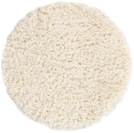 Pearl 3' 3 x 3' 3 Infinity Shag Round Area Rug Thick Soft Touch Fluffy & Plush Shaggy Pile 100% Polypropylene With Jute Backing Solid Color Minimalist Carpet for Sale at Rug Engine
