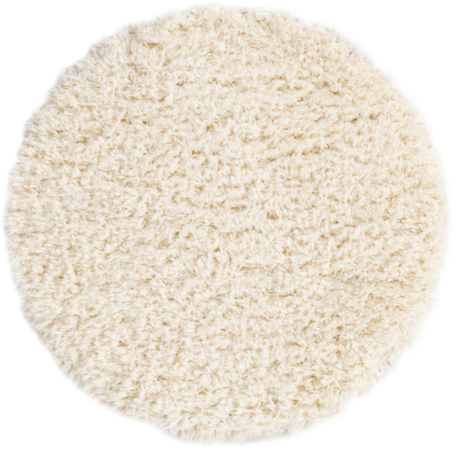 Pearl 3' 3 x 3' 3 Infinity Shag Round Area Rug Thick Soft Touch Fluffy & Plush Shaggy Pile 100% Polypropylene With Jute Backing Solid Color Minimalist Carpet for Sale at Rug Engine
