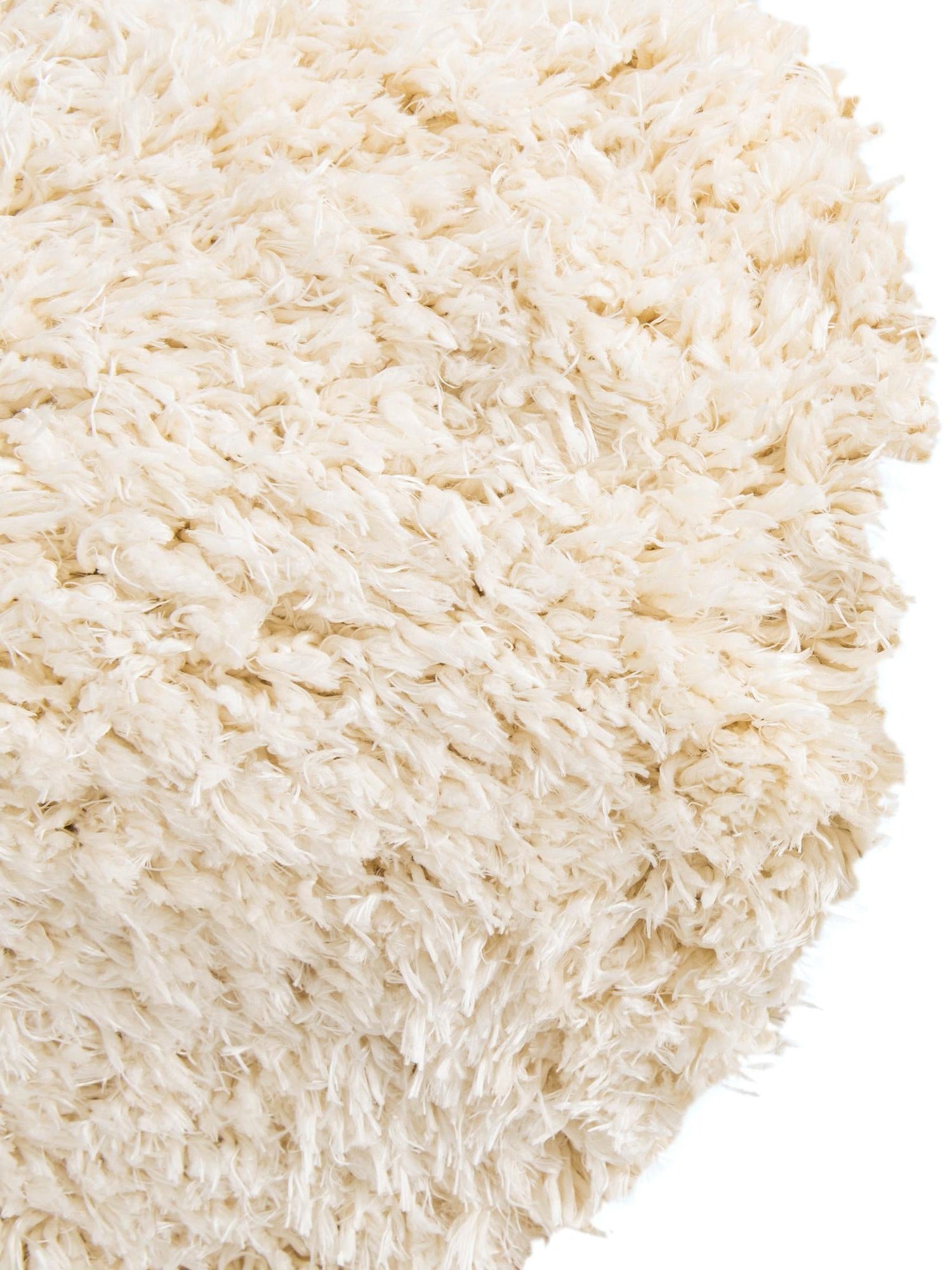 Pearl 4' 1 x 4' 1 Infinity Shag Round Area Rug Thick Soft Touch Fluffy & Plush Shaggy Pile 100% Polypropylene With Jute Backing Solid Color Minimalist Carpet for Sale at Rug Engine
