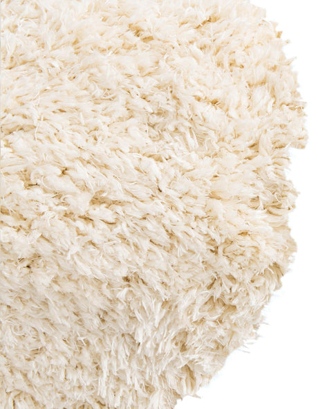 Pearl 6' 7 x 6' 7 Infinity Shag Round Area Rug Thick Soft Touch Fluffy & Plush Shaggy Pile 100% Polypropylene With Jute Backing Solid Color Minimalist Carpet for Sale at Rug Engine