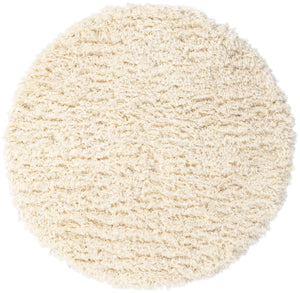 Pearl 5' 1 x 5' 1 Infinity Shag Round Area Rug Thick Soft Touch Fluffy & Plush Shaggy Pile 100% Polypropylene With Jute Backing Solid Color Minimalist Carpet for Sale at Rug Engine