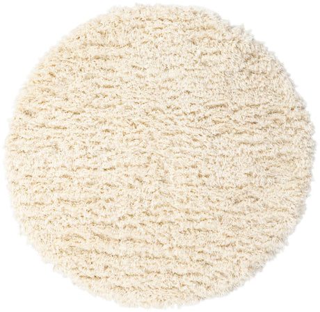 Pearl 5' 1 x 5' 1 Infinity Shag Round Area Rug Thick Soft Touch Fluffy & Plush Shaggy Pile 100% Polypropylene With Jute Backing Solid Color Minimalist Carpet for Sale at Rug Engine