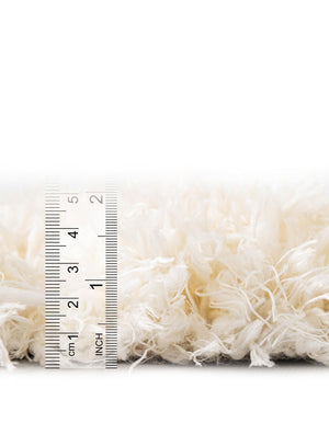 Pearl 4' 1 x 4' 1 Infinity Shag Round Area Rug Thick Soft Touch Fluffy & Plush Shaggy Pile 100% Polypropylene With Jute Backing Solid Color Minimalist Carpet for Sale at Rug Engine