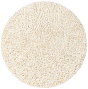 Pearl 6' 1 x 6' 1 Infinity Shag Round Area Rug Thick Soft Touch Fluffy & Plush Shaggy Pile 100% Polypropylene With Jute Backing Solid Color Minimalist Carpet for Sale at Rug Engine